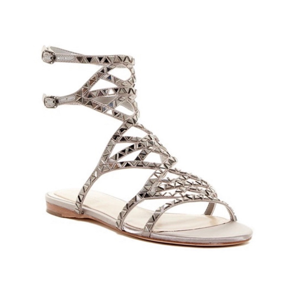 Vince Camuto Imagine IM-Rettle sandal in Dove Grey satin - 7